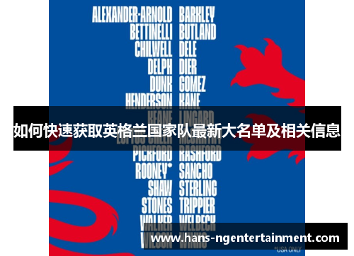 如何快速获取英格兰国家队最新大名单及相关信息