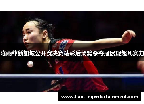 陈雨菲新加坡公开赛决赛精彩后场劈杀夺冠展现超凡实力